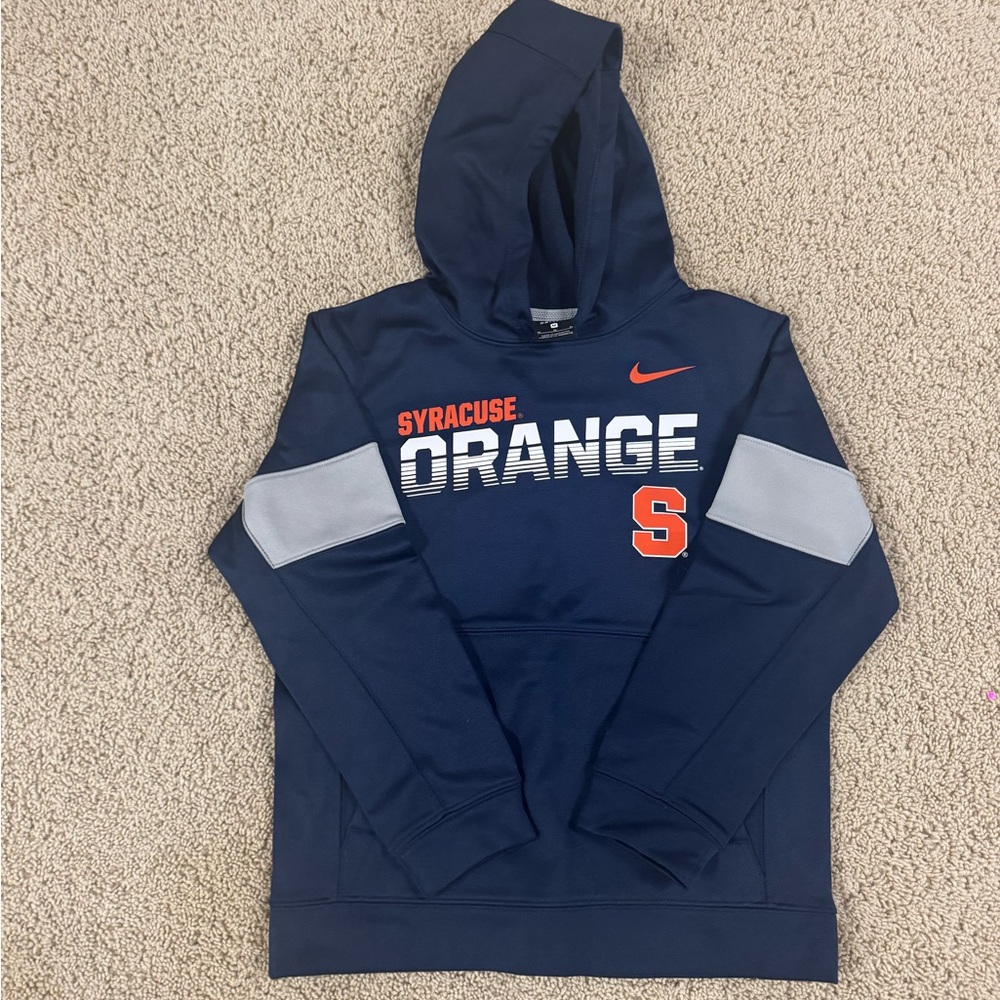 Nike Men's Navy and Gray Syracuse Hoodie